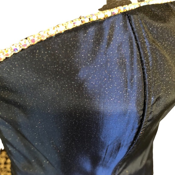 Jessica McClintox For Gunne Sax Sparkly Strapless Prom Dress - Picture 5 of 16